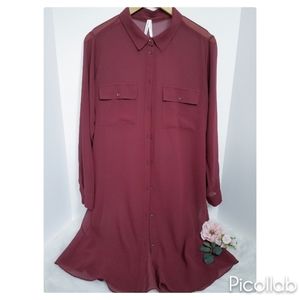 Gentle Fawn Sheer Shirt Dress